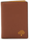 Signature Tree Print Heavy Grain Leather Card Wallet Brown - MULBERRY - BALAAN 1