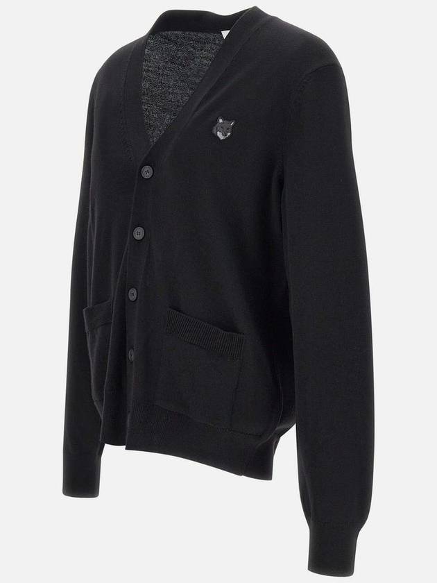 Bold Fox Head Patch Regular Cardigan Black - MAISON KITSUNE - BALAAN 4