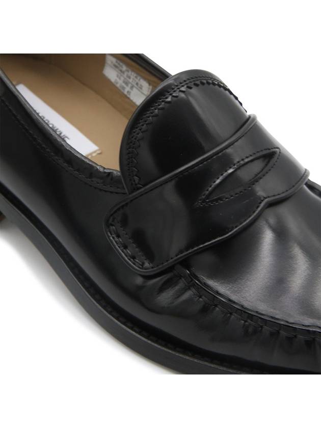 Pleated Leather Penny Loafers Black - THOM BROWNE - BALAAN 5