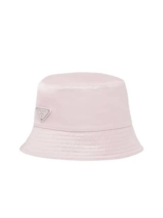 Re-Nylon Triangle Logo Bucket Hat Alabaster Pink - PRADA - BALAAN 2