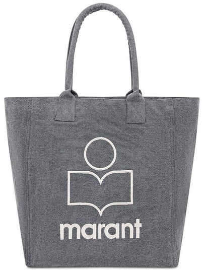 Yenky Logo Washed Cotton Tote Bag Grey - ISABEL MARANT - BALAAN 2