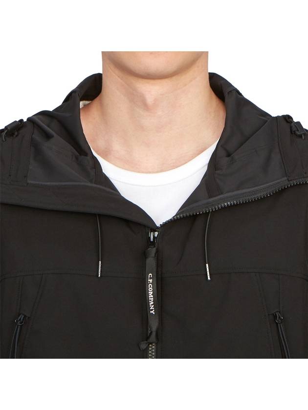 Shell R Goggle Hooded Jacket Black - CP COMPANY - BALAAN 9