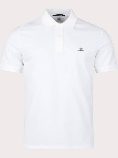 Stretch Piquet Regular Polo Shirt White - CP COMPANY - BALAAN 2