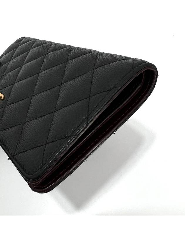 Caviar flap long wallet black - CHANEL - BALAAN 4