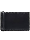 Rockstud Clutch Bag Black - VALENTINO - BALAAN 2