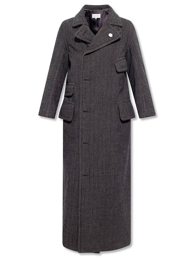 Men's Multi-Pocket Wool Double Coat Grey - MAISON MARGIELA - BALAAN 1