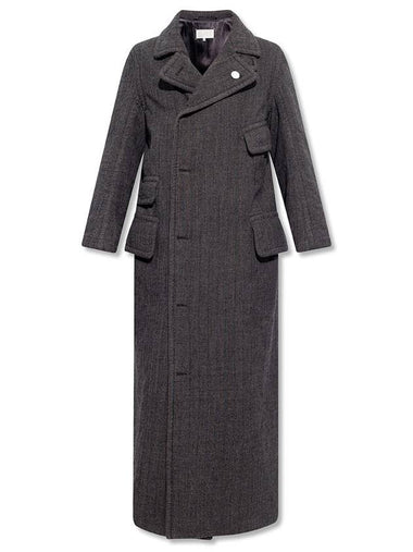 Men's Multi-Pocket Wool Double Coat Grey - MAISON MARGIELA - BALAAN 1