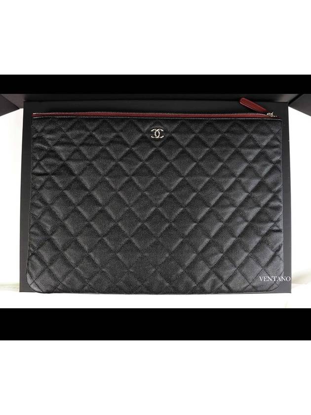 Boy Vintage Silver Hardware Quilted Caviar Zipper Card Wallet Black - CHANEL - BALAAN 4