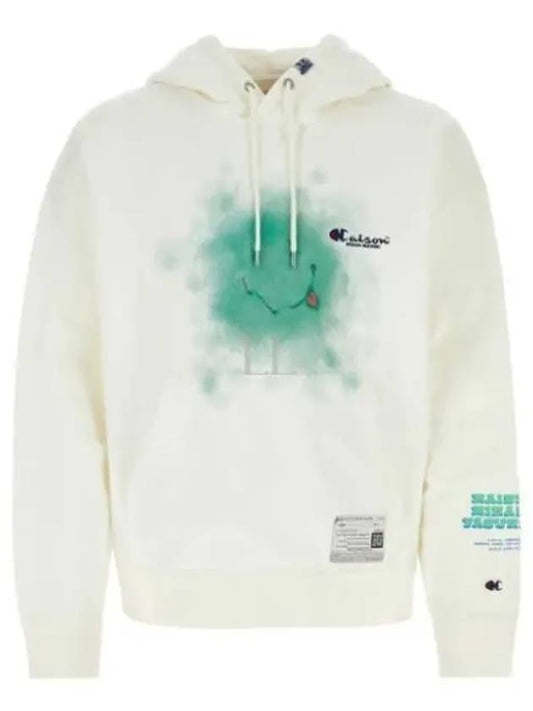 A10HD721 White Graphic Print Hoodie - MIHARA YASUHIRO - BALAAN 1