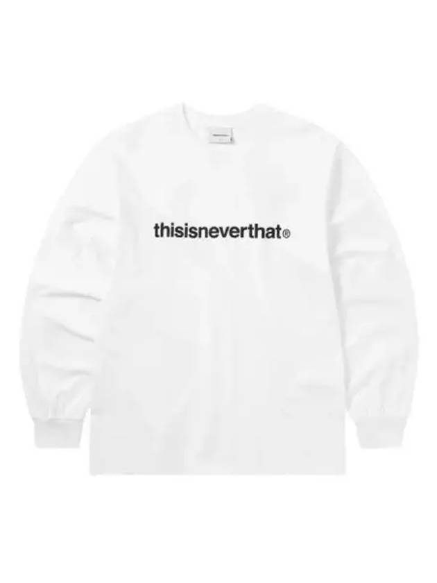 T logo long sleeve shirt white - THISISNEVERTHAT - BALAAN 1