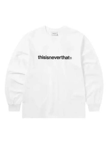 T logo long sleeve shirt white - THISISNEVERTHAT - BALAAN 1