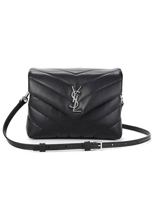 Toy Loulou Strap Shoulder Bag In Quilted Leather Black - SAINT LAURENT - BALAAN 2