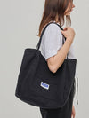 Canvas Shopper Tote Bag Black - TAILOR STUDIO - BALAAN 1