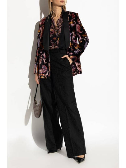 Etro Patterned Velvet Blazer, Women's, Multicolour - ETRO - BALAAN 2