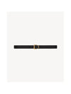 Men's Monogram Grain Leather Belt Gold - SAINT LAURENT - BALAAN 4