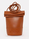 Logo Micro Bucket Bag Brown - CHLOE - BALAAN.