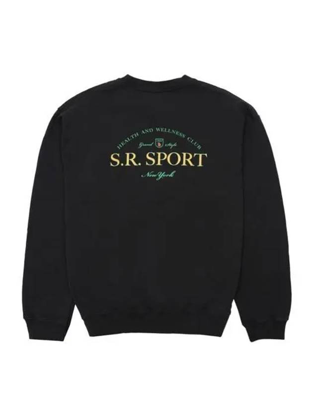 Logo Print Detail Cotton Sweatshirt Black - SPORTY & RICH - BALAAN 3