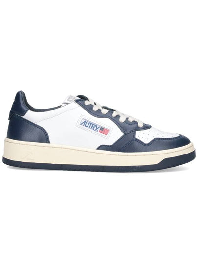 Medalist Navy Tab Low Top Sneakers White Navy - AUTRY - BALAAN 2