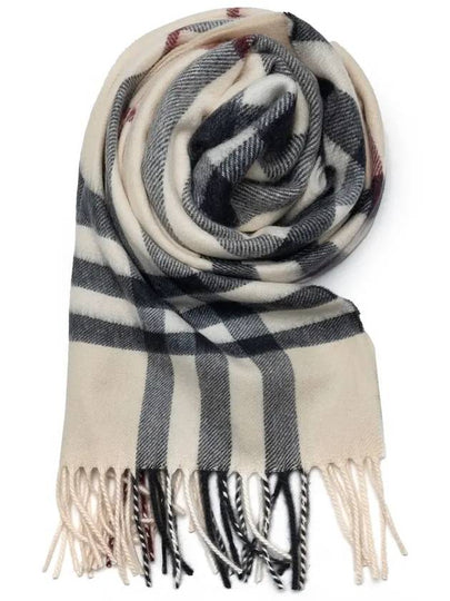 Check Cashmere Scarf Beige - BURBERRY - BALAAN 2