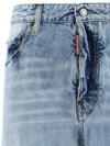 Distressed Straight Jeans Light Blue - DSQUARED2 - BALAAN 4