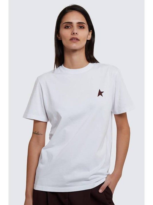 Small Star Crew Neck Short Sleeve T-Shirt White - GOLDEN GOOSE - BALAAN 1