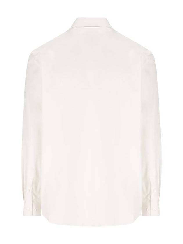 Logo Cotton Long Sleeve Shirt White - GUCCI - BALAAN 3