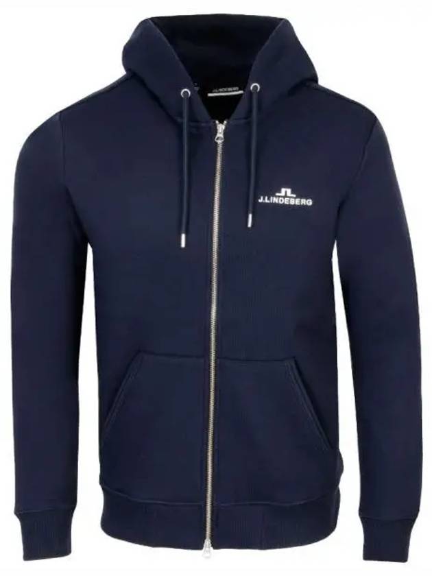 Alpha Hooded Zip-Up Jacket Navy - J.LINDEBERG - BALAAN 2