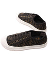 Domino FF Fabric Low Top Sneakers Brown - FENDI - BALAAN 7