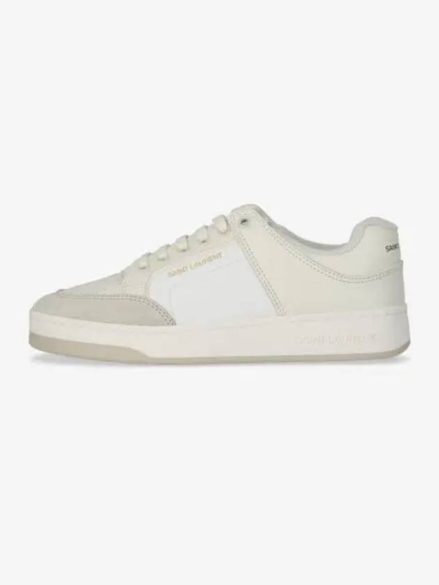 Logo Print Low Top Sneakers White - SAINT LAURENT - BALAAN 2