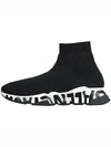 Speed Midsole Graffiti High Top Sneakers White Black - BALENCIAGA - BALAAN 4