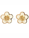 Kira Flower Stud Earrings White Gold - TORY BURCH - BALAAN 2