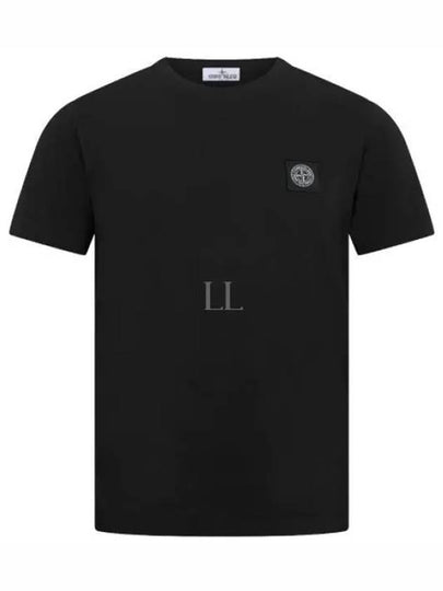 Organic Cotton Short Sleeve T-Shirt Black - STONE ISLAND - BALAAN 2