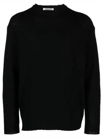 SHETLAND WOOL CASHMERE KNIT PO A23AP02SC BLACK - AURALEE - BALAAN 1