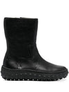 Women's Ground Michelin Leather Ankle Boots Black - CAMPER - BALAAN 1