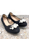 5F149C cubic fabric flat shoes - MIU MIU - BALAAN 1