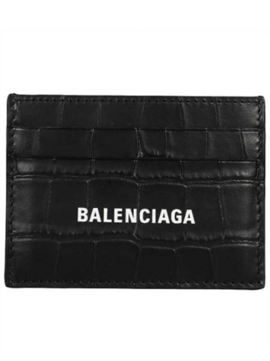 Crocodile Logo Card Wallet Black - BALENCIAGA - BALAAN 2