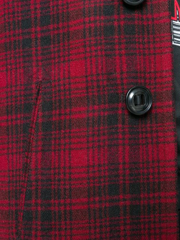 checked single breasted coat - DSQUARED2 - BALAAN 4