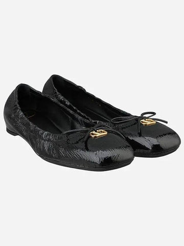 V Logo Signature Flats Black - VALENTINO - BALAAN 1