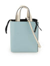 Museo Leather Logo Mini Tote Bag Light Blue - MARNI - BALAAN 1