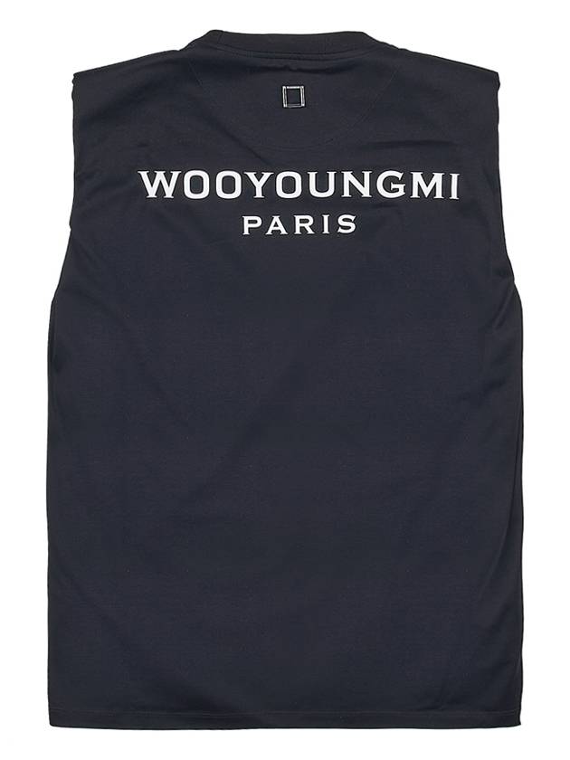 Cotton back logo sleeveless M231TS01 708B - WOOYOUNGMI - BALAAN 3