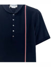 RWB Stripe Polo Shirt Navy - THOM BROWNE - BALAAN 4