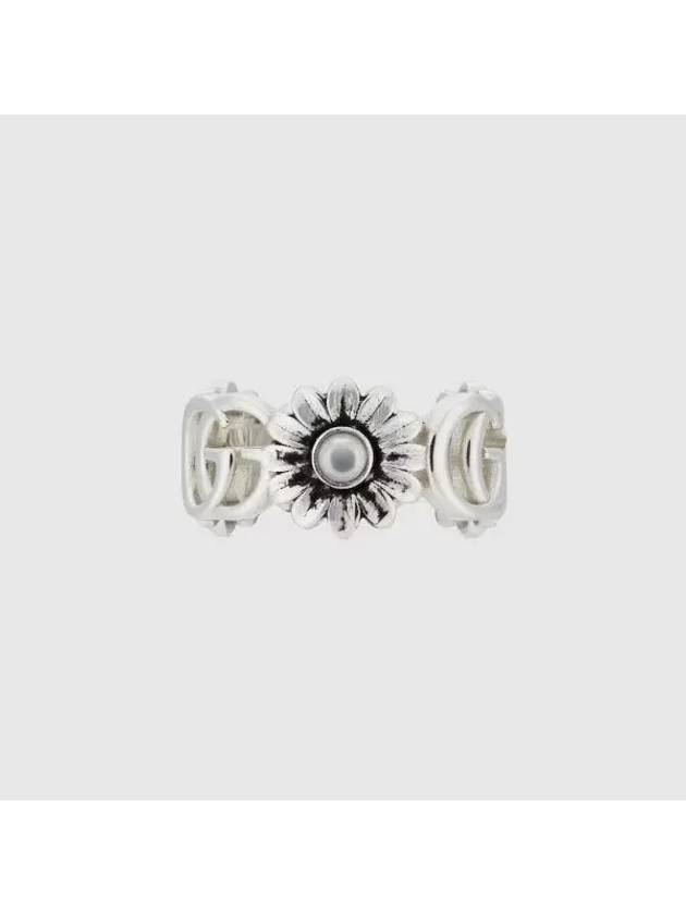 Double G Flower Ring Silver - GUCCI - BALAAN 1