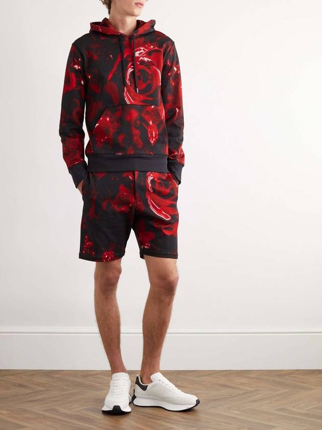 ALEXANDER MCQUEEN JOGGER SHORTS LOOPBACK WAX FLORAL PRINT - ALEXANDER MCQUEEN - BALAAN 2