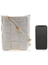 Cassette Intrecciato Leather Bucket Bag White - BOTTEGA VENETA - BALAAN 7