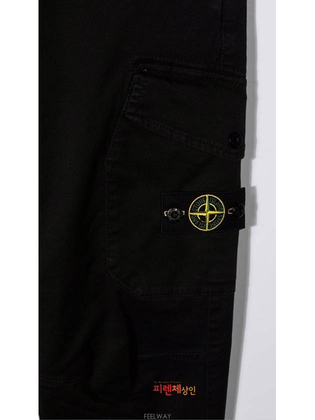 10 year old size black double pocket wappen cargo pants 751630311 - STONE ISLAND - BALAAN 4