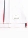 RWB Stripe Cotton Short Sleeve T-shirt White - THOM BROWNE - BALAAN 4