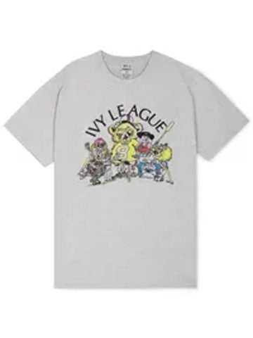 Graphic printed short sleeve t shirt heather gray - WILD DONKEY - BALAAN 1