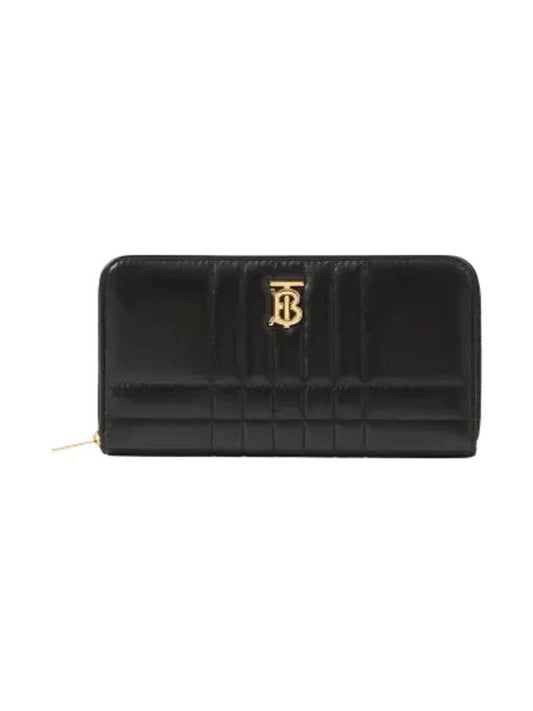 Quilted Leather Lola Ziparound Wallet Black Light Gold - BURBERRY - BALAAN 2