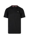 Men's Embroidered Logo Short Sleeve T-Shirt Black - KITON - BALAAN 1