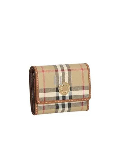 Check Half Wallet Beige - BURBERRY - BALAAN 2